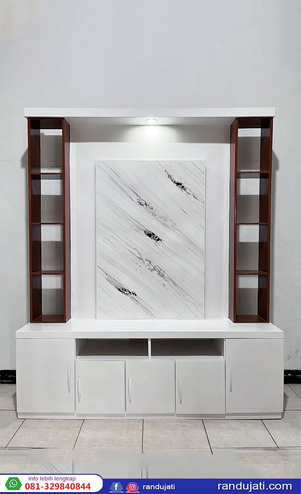 BUFET TV TINGGI MULTIPLEK 180 PUTIH COKLAT